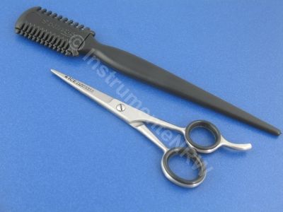 Haarschneideschere Haarschere 5 Zoll Effilierer Solingen Friseurschere Hs Set 218