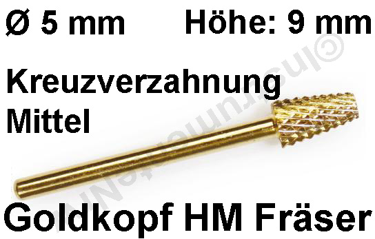 Fußpflege HM Fräser Goldkopf für Fußpflegegeräte