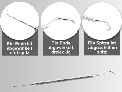 Zahnsteinentferner-Set Zahnsteinkratzer Zahnreiniger 2-Teilig