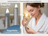 Nagelfeile Hohlfeile aus Solingen Manikre Saphirnagelfeile Fein/Grob 20 cm