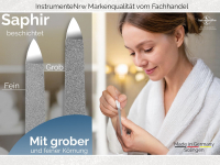 Profi Nagelfeilen Set aus Solingen Manikre Feile 2-Seitig Fein/Grob Saphirnagelfeilen zur optimalen Nagelpflege