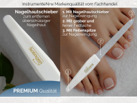 Profi Nagelfeilen Set aus Solingen Manikre Feile 2-Seitig Fein/Grob Saphirnagelfeilen zur optimalen Nagelpflege