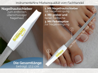 Nagelfeile Hohlfeile aus Solingen Manikre Saphirnagelfeile Made in Germany Fein/Grob Pedikre Feile Nagelpflege fr Hnde und Fe