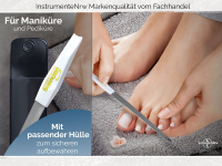 Nagelfeile Hohlfeile aus Solingen Manikre Saphirnagelfeile Made in Germany Fein/Grob Pedikre Feile Nagelpflege fr Hnde und Fe