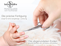 Nagelschere Abgerundet Babynagelschere Kinderschere mit abgerundeten stumpfen Enden - Rostfreier Edelstahl - Manikre Pedikre Schere mit Etui bestens geeignet als Babyschere zum krzen von Finger- & Fungel