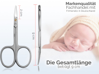 Nagelschere Abgerundet Babynagelschere Kinderschere mit abgerundeten stumpfen Enden - Rostfreier Edelstahl - Manikre Pedikre Schere mit Etui bestens geeignet als Babyschere zum krzen von Finger- & Fungel