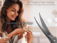 Nagelschere mit Mirkroverzahnung - Schere zum przisen krzen von Finger- und Fungel