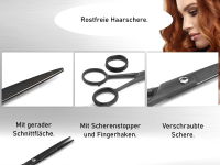 Premium Haarschere Friseurschere Black Haarschneideschere fr einen perfekten Haarschnitt