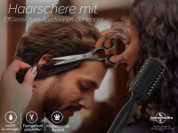 Friseurschere Bartschere 5 Zoll + Effilierkamm aus Solingen