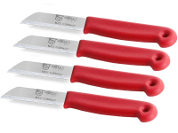 Gemsemesser 4er Set aus Solingen Schlmesser Obstmesser Rot Universal Messer Made in Germany Allzweckmesser mit Scharfem und Przisem Schnitt Messerklinge aus Rostfreiem Edelstahl