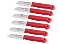 Gemsemesser 6er Set aus Solingen Schlmesser Obstmesser Rot Universal Messer Made in Germany Allzweckmesser mit Scharfem und Przisem Schnitt Messerklinge aus Rostfreiem Edelstahl