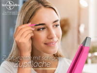 Kosmetik Zupfpinzette Augenbrauen Pinzette Haarpinzette Pink 10 cm - 2 mm