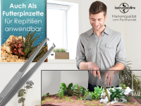 Premium Terrarium Futterpinzette Aquarium Pinzette mit V Zahnung 13 cm aus gehrtetem rostfreiem Edelstahl