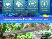 Premium Terrarium Futterpinzette Aquarium Pinzette mit V Zahnung 13 cm aus gehrtetem rostfreiem Edelstahl