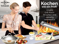 Profi Kochpinzette Grillpinzette Kchenpinzette Pinzette mit V Zahnung aus Edelstahl 14,5 cm