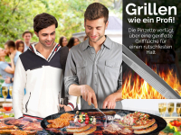 Profi Grillzange Grillpinzette Kochpinzette 18 cm aus Edelstahl Pinzette mit Zahnung - Gerade Ausfhrung fr Fleisch, Wrstchen oder Gemse