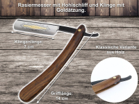 Profi Rasur Set Holzoptik mit Puma Schleifpaste 5 Teilig